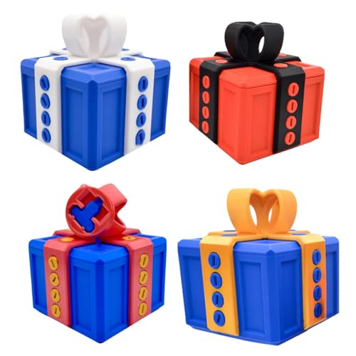 Yulokdwi Gag Joke Box Spielzeug,Streichbox 3D-gedruckt,Gag-Geschenkbox Mit Schrauben, Puzzle-Geschenkbox, Originelle Geschenkidee, Desktop-Box-Ornamente, Streichbox Für Weihnachten von Yulokdwi