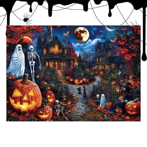 Yulokdwi Gruseliges Puzzle - 1000 Teile Geisterhaus-Motiv - Gesellschaftsspiel Interaktives Lernspielzeug Für Familienfeier Freizeitaktivitäten | Saisonale Herbst Deko für die Inneneinrichtung Yulokdwi Gruseliges Puzzle - 1000 Teile Geisterhaus-Motiv - Gesellschaftsspiel Interaktives Lernspielzeug Für Familienfeier Freizeitaktivitäten | Saisonale Herbst Deko für die Inneneinrichtung von Yulokdwi