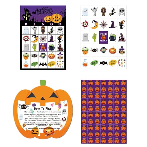 Yulokdwi Halloween Spiele Für Kinder - Halloween Karnevalsspiele Für Große Gruppen | Kartenspiel Set Für Reise Unterricht Familie Und Gruselpartys Yulokdwi Halloween Spiele Für Kinder - Halloween Karnevalsspiele Für Große Gruppen | Kartenspiel Set Für Reise Unterricht Familie Und Gruselpartys von Yulokdwi