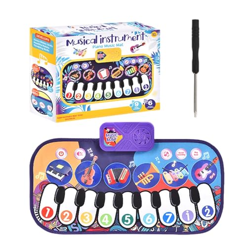 Yulokdwi Kleinkindmusikdecke, Baby -Musikmatten - Interaktive Klavier Spielen Keyboard Matte für Kinder,Bildungsmusikspielzeug für Bildungsteppiche, Bodenkeyboard -Tanzspielzeug für - und von Yulokdwi