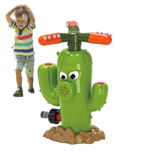 Yulokdwi Outdoor -Sprinkler für Kinder, Wassersprinklerspielzeug für - Kaktus rotierendes Wasserspray -Spielzeug | Fun Summer Game spritzt Rasen bewässert für Mädchen & von Yulokdwi