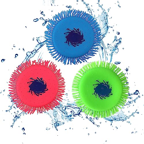 YumSur Frisbee 3er Set Wasser Frisbee,Water Disc, Wasser Wurfscheibe aus Schaumstoff und Silikon, Extra Soft in knalligen Farben für den Sommer von YumSur