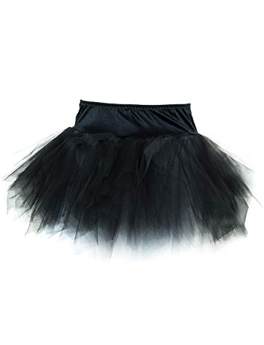 Yummy Bee Tutu Rock Burleske Halloween Kostüm Damen Größe 34-56 (Schwarz, 44) von Yummy Bee