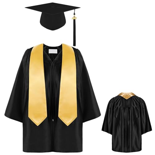 Yumneo 2025 Kindergarten-Abschlusskappe und -kleid, Kindergarten 2025, Abschlusskappe und Kleid, Quasten-Set, maschinenwaschbar, formelle Uni-Kleidung von Yumneo