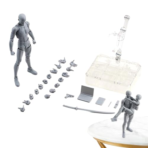 Yumneo Body Kun Actionfiguren | Body Kun DX Set | Bewegliche Gelenke Flexible Zeichenfiguren Modell | PVC Body Kun und Body Set zum Skizzieren, Malen, Zeichnen, Künstler von Yumneo