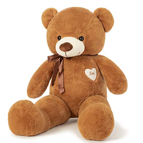 YunNasi Teddybär Groß Riesen Teddy Bär Plüschbär Kuschelbär 100cm/39 Inches Stofftier mit Bänder für Kinder und Freundin von YunNasi