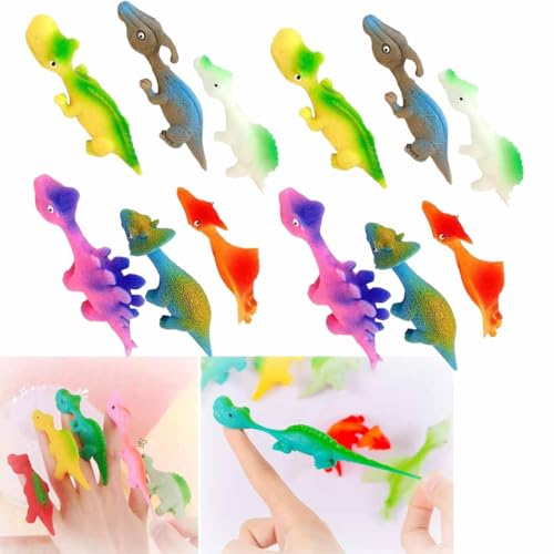 Slingshot Dinosaur Finger Toys,Launch Dinosaur Finger Toys,Rubber Flying Animal Slingshot Finger Toy, Relieve Stress Cute Elastic Dinosaur Slingshot for Home,Funny Gag Gifts for Christmas (10pc) von YunYou