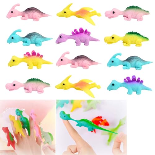 Slingshot Dinosaur Finger Toys,Launch Dinosaur Finger Toys,Rubber Flying Animal Slingshot Finger Toy, Relieve Stress Cute Elastic Dinosaur Slingshot for Home,Funny Gag Gifts for Christmas (20pc) von YunYou