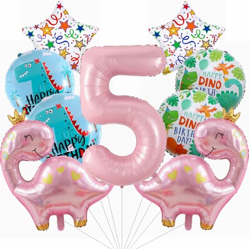 Yunchu Online Kindergeburtstag Dino Geburtstag Deko Dinosaurier Ballons Mädchen 5. Geburtstag Dekoration Dinosaurier Geburtstag Snummer für Dino Party Kindergeburtstag Deko Geburtstag von Yunchu Online