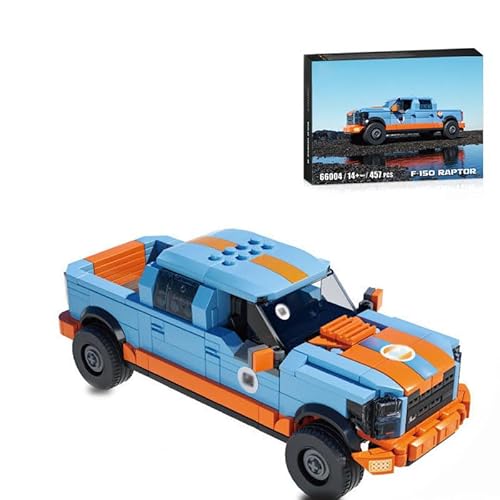 Yunigzmy Feuerwehrauto Bausteine für F-150 Raptor, 457 Klemmbausteine Stadtrettungsfahrzeug Modellbausatz, MOC Hilfe Auto Bausatz Geschenke Spielzeug für Erwachsene Kinder von Yunigzmy