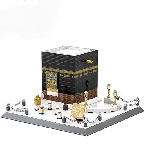 Yunigzmy Technik Architecture Modellbausatz, 446 Teile Mosque Kaaba of Mecca-Bausteinmodell, Klemmbausteine MOC Mini Bausatz Bauspielzeug, Nicht Kompatibel mit Großen Marken von Yunigzmy