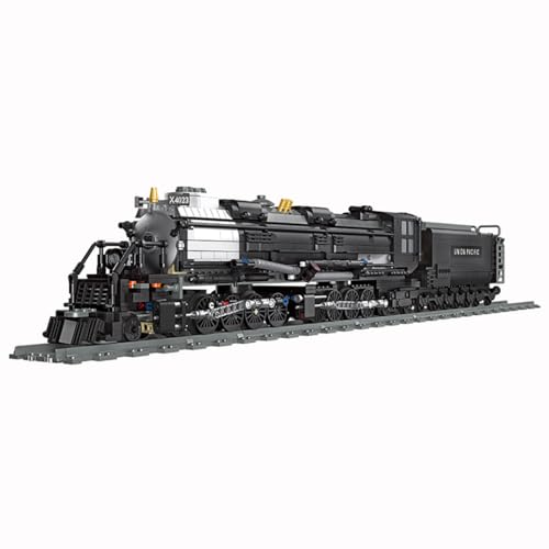 Yunigzmy Technik Bausteine Zug Bauset, 1136 Teile CN 5700 Dampflok Bausteinmodell, Klemmbausteine MOC Zug Bausatz Bauspielzeug, Kompatibel mit Großen Marken von Yunigzmy