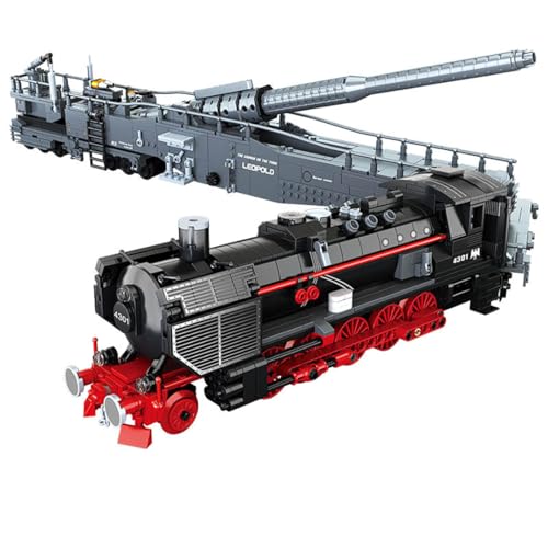 Yunigzmy Technik Bausteine Zug Bauset, 1631 Teile K5 Leopold Bausteinmodell, Klemmbausteine MOC Zug Bausatz Bauspielzeug, Konstruktionsspielzeug Geschenk für Erwachsene und Kinder von Yunigzmy