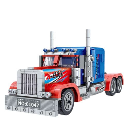 Yunigzmy Technik LKW Bauset, 810 Teile Truck Classic Konstruktionspielzeug, MOC Klemmbausteine LKW Modellbauset Geschenke Spielzeug für Erwachsene Kinder von Yunigzmy