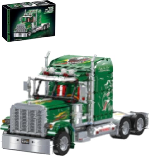 Yunigzmy Technik LKW Bausteine für Peterbilt 389, 2105 Klemmbausteine LKW Modellbausatz, MOC LKW Bausatz Geschenke Spielzeug für Erwachsene Kinder von Yunigzmy