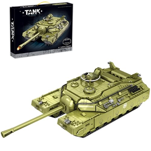 Yunigzmy Technik Panzer Bausteinmodell, 2986 Teile T28 Heavy Tank Modellbausatz, Klemmbausteine MOC Tank Bausatz Bauspielzeug, Nicht Kompatibel mit Großen Marken von Yunigzmy