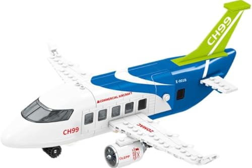 Yunigzmy Transport Flugzeug Spielzeug Bausteine, 300 Teile City Passagierflugzeug Klemmbausteine für CH99, MOC Transportflugzeug Bausatz Geschenke Spielzeug für Erwachsene Kinde (CH99) von Yunigzmy