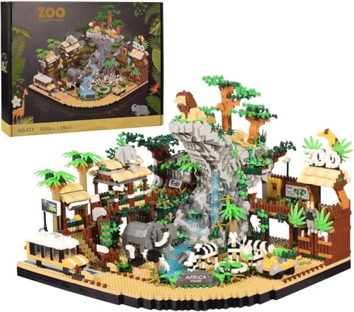 Yunigzmy Zoo Architecture Modellbausatz, 4800 Teile Bausteinmodell, Klemmbausteine MOC Mini Bausatz Bauspielzeug, Nicht Kompatibel mit Großen Marken von Yunigzmy