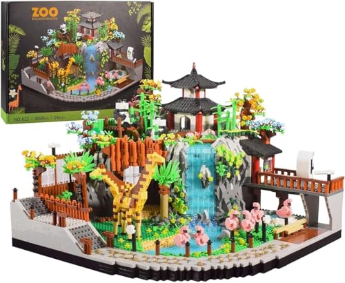 Yunigzmy Zoo Architecture Modellbausatz, 5000 Teile Bausteinmodell, Klemmbausteine MOC Mini Bausatz Bauspielzeug, Nicht Kompatibel mit Großen Marken von Yunigzmy