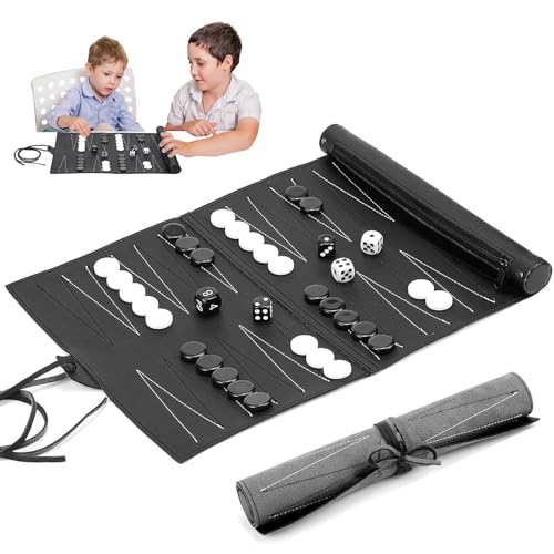 Yunlaishaocer Backgammon Spiel Set, Schwarz Reise Backgammon, 34.5X 24.5cm Back Gammon Spiel Klassisches Brettspiel, Tragbares Backgammon-Set für Camping und Reisen, 2 Spieler Backgammon Reise Yunlaishaocer Backgammon Spiel Set, Schwarz Reise Backgammon, 34.5X 24.5cm Back Gammon Spiel Klassisches Brettspiel, Tragbares Backgammon-Set für Camping und Reisen, 2 Spieler Backgammon Reise von Yunlaishaocer