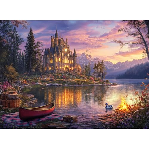 Yunlus Jigsaw Puzzles für Erwachsene 1000 Stück Twilight Castle Impossible Hard Difficult Challenging Puzzles für Erwachsene Teens 1000pc Reflections Lake Puzzles 1000 Stück 70 x 50 cm Yunlus Jigsaw Puzzles für Erwachsene 1000 Stück Twilight Castle Impossible Hard Difficult Challenging Puzzles für Erwachsene Teens 1000pc Reflections Lake Puzzles 1000 Stück 70 x 50 cm von Yunlus