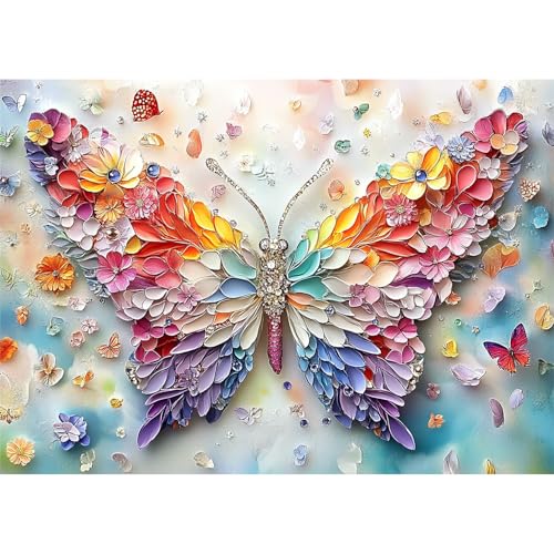 Yunlus Jigsaw Puzzles für Erwachsene 1000 Teile Impossible Hard Difficult Challenging Puzzles für Erwachsene 1000pc Puzzle Floral Wings of Butterfly Jigsaw Puzzle 1000 Teile 70 x 50 cm Yunlus Jigsaw Puzzles für Erwachsene 1000 Teile Impossible Hard Difficult Challenging Puzzles für Erwachsene 1000pc Puzzle Floral Wings of Butterfly Jigsaw Puzzle 1000 Teile 70 x 50 cm von Yunlus