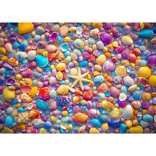 Yunlus Puzzles für Erwachsene 1000 Teile Unmöglich schwer schwierig herausfordernde Puzzles für Erwachsene 1000pc Puzzle Strand Bunte Muschel-Puzzle 1000 Teile 70 x 50 cm Yunlus Puzzles für Erwachsene 1000 Teile Unmöglich schwer schwierig herausfordernde Puzzles für Erwachsene 1000pc Puzzle Strand Bunte Muschel-Puzzle 1000 Teile 70 x 50 cm von Yunlus