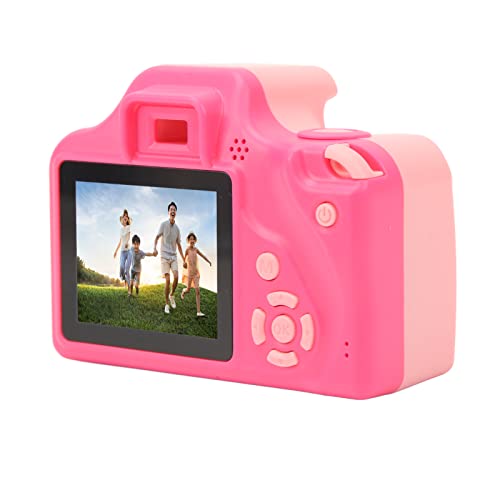 Digitale Videokamera für Kleinkinder, CMOS-Sensor, Augenschutz, Selfie-Kamera, USB-Aufladung, Integriertes Mikrofon (PINK) von Yunseity