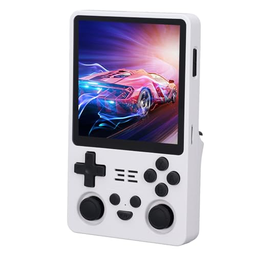 Retro-Videospielkonsole, Handheld-Spielekonsole, Dual-3D-Joysticks mit 2 Kleinen Speicherkarten für Zuhause (16G+128G) von Yunseity