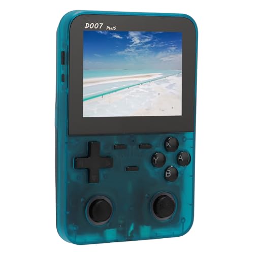 Yunseity Tragbare Spielekonsole, Retro-Handheld-Spielekonsole mit IPS-Display für Unterwegs (Transparentes Blau) von Yunseity