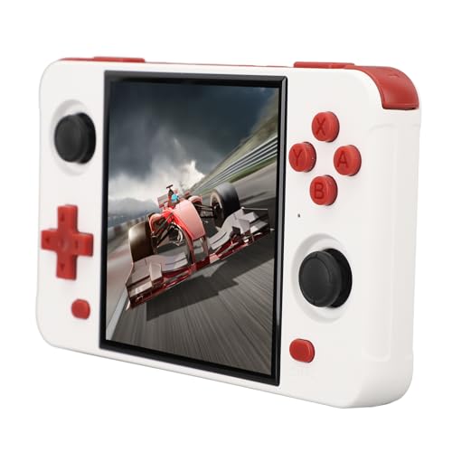 Yunseity Tragbarer Game-Player, HD-TV, Tragbare Spielekonsole, HD-Ausgang 720 X 720, ABS, 60 Hz, 4-Zoll-IPS-Bildschirm, 4000 MAh-Akku, 2,4 GHz, für den Innenbereich (White) von Yunseity