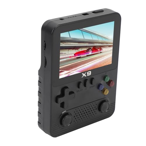 Yunseity Tragbarer Game-Player, Unterstützt 11 Simulator-Spiele, 3,5-Zoll-IPS-Bildschirm, Handheld-Retro-Spielekonsole ABS für den Innenbereich (Black) von Yunseity