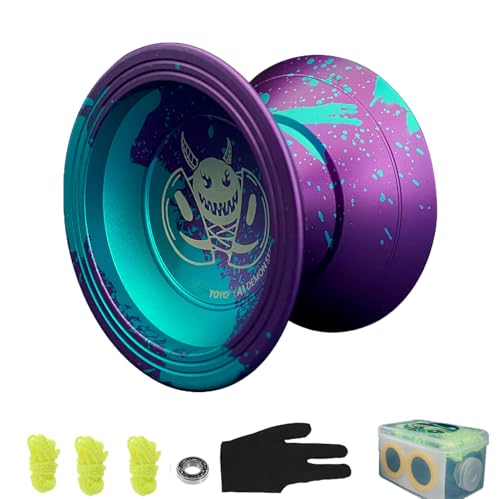 Profi Yoyo für Kinder und Erwachsene, A1 JoJo aus Aluminiumlegierung, Professionelles Yo-Yo für Anfänger und Mittlerer Spieler (Purple) von Yunzkuk