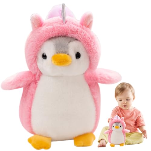 Yuragim Pinguin Kuscheltier Süß, Pinguin Stofftier Plüschtier Kuscheltier Plüschpuppen Pinguin Kissen Weihnachten Geburtstag Geschenk, Pudgy Penguins Plush für Kinder, Mädchen (Rosa Pinguin,25cm) von Yuragim