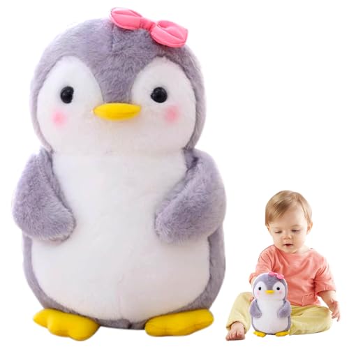 Yuragim Pinguin Kuscheltier Süß, Pinguin Stofftier Plüschtier Kuscheltier Plüschpuppen Pinguin Kissen Weihnachten Geburtstag Geschenk,Pudgy Penguins Plush für Kinder,Mädchen(Pinguin mit Schleife,25cm) von Yuragim