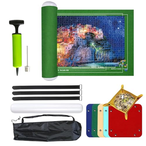 Yuragim Puzzlematte Puzzle 1500 Teile, Puzzleunterlage Puzzlematte Puzzlerolle Puzzle Roll Storage Mat Tragbare Puzzles Mat Aufbewahrungrolle Teppich Filz Puzzle Matte Jigsaw Mat Puzzle Speicher(Grün) Yuragim Puzzlematte Puzzle 1500 Teile, Puzzleunterlage Puzzlematte Puzzlerolle Puzzle Roll Storage Mat Tragbare Puzzles Mat Aufbewahrungrolle Teppich Filz Puzzle Matte Jigsaw Mat Puzzle Speicher(Grün) von Yuragim