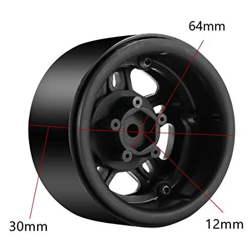 Yurhuit 4 STÜCKE Kunststoff Beadlock 2.2 Radnabenfelgen für 1/10 RC Crawler Auto Axial SCX10 Wraith Capra RR10 für TRX4 D90 von Yurhuit