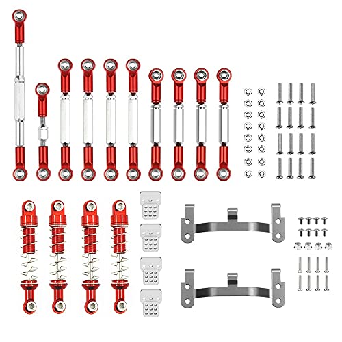 Yurhuit Metall Lenkstange Zug Stangen Halterungen StoßDäMpfer Satz für C14 C24 C24-1 1/16 RC Auto Upgrade Teile,1 von Yurhuit