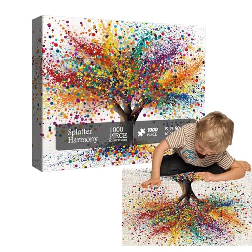 Baumpuzzle für Erwachsene, Baumpuzzle - STEM-Puzzlespielzeug | Set mit 1000 Puzzles für Erwachsene und Kinder, 27,6 x 19,7 Zoll Kunstpuzzle, farbenfrohe, herausfordernde Puzzles von Yusheng