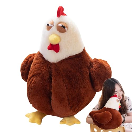 Yusheng Huhn-Plüschtier,Huhn-Stofftier | -Hand-Muff-Kissen - Entzückende Huhn-Plüschfigur, umarmbare Figur, bequemes Spielzeug für, Mädchen, Kinder von Yusheng