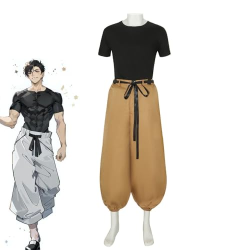 Erleben Sie die Magie von Jujutsu Kaisen Fushiguro Toji-Kostüm für Cosplay-Liebhaber (Braun, XXL) von Yuulibux