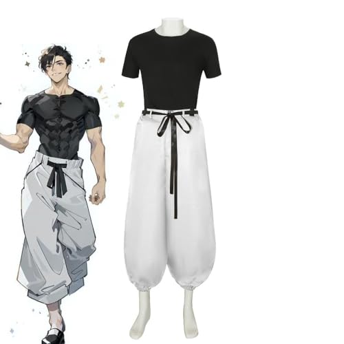 Erleben Sie die Magie von Jujutsu Kaisen Fushiguro Toji-Kostüm für Cosplay-Liebhaber (weiß, XL) von Yuulibux