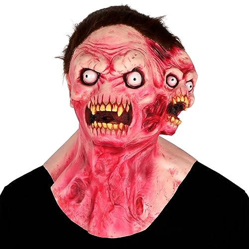 Halloween Horror Double Faced Screamer Mask The Scariest Person At A Costume Ball Halloween Killer Terror Mask Headgear, Beige, L von Yuulibux