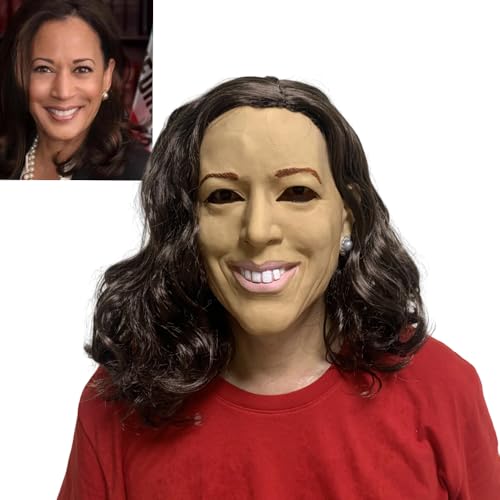 Kamala Devi Harris Cosplay Maske - Bringen Sie etwas politischen Spaß in Ihre nächste Veranstaltung Halloween oder Cosplay Partys von Yuulibux