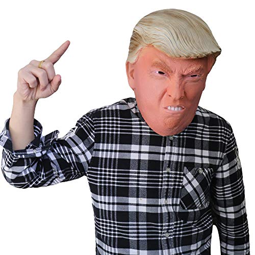 Yuulibux - Realistische Donald Trump-Maske – perfekt für Halloween, Maskerade-Partys & politische Satire – für Erwachsene, unisex von Yuulibux