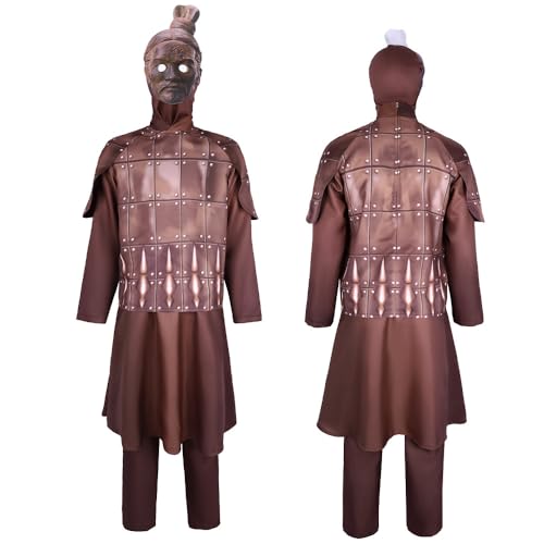 The Dark Forest China Terracotta Warrior Cosplay Kostüm für Bühnenauftritte, Halloween-Partys und Cosplay-Events, Schwarz, 120cm von Yuulibux