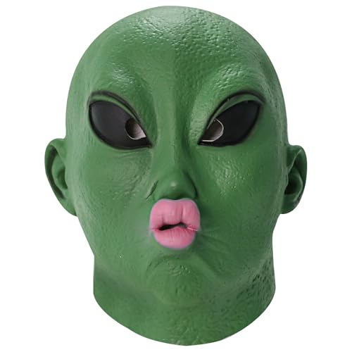 Yuulibux Alien Funky Fish Maske mit gepuckten Lippen - Perfekt für Halloween und Mottopartys (B) von Yuulibux