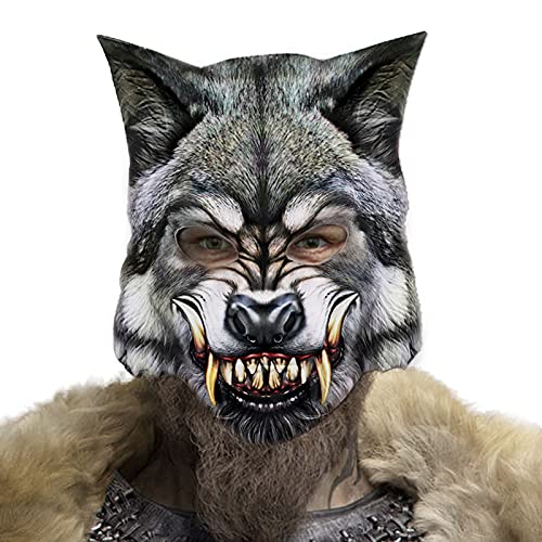 Yuulibux EVA Material Coole Halbgesichtsmaske Wolf Maske mit Gummiband für Halloween Party und Cosplay (A2) von Yuulibux