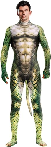 Yuulibux Ganzkörper-Drachen-Kostüm mit Schwanz, für Cosplay und Halloween, Halloween, 3D-Tier-Muskel-Jumpsuit-Partys (XXXL, C) von Yuulibux