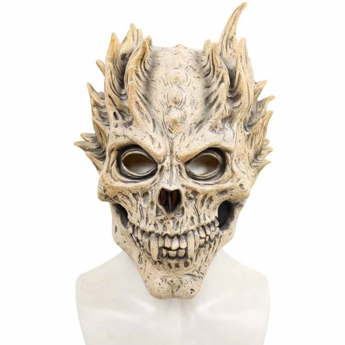 Yuulibux Gruselige Totenkopfmaske - Totenkopfmaske für gruselige Cosplay-Kostüme oder Halloween-Kostümparty von Yuulibux